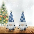 thumbnail image 3 of Christmas Ornament Dwarf Doll, Blue Faceless Doll, Snowflake Rudolf Goblin Christmas Decoration, Two Installations, Very Cute, 18x9x5cm, 100% Polyester, Lightweight, Durable Holiday Figurine, 3 of 6
