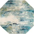 thumbnail image 1 of Unique Loom 3153827 5 x 5 ft. Avalon Chromatic Octagon Rug, Light Blue, 1 of 4