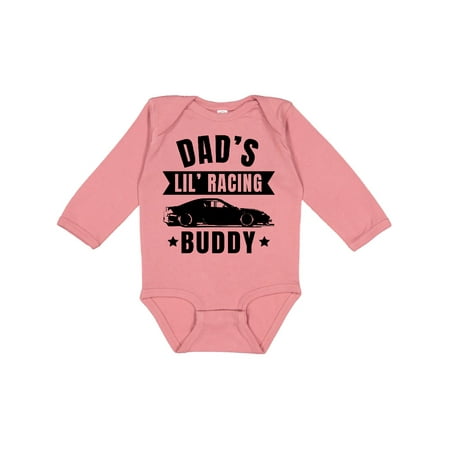 

Inktastic Dads Lil Racing Buddy Gift Baby Boy or Baby Girl Long Sleeve Bodysuit