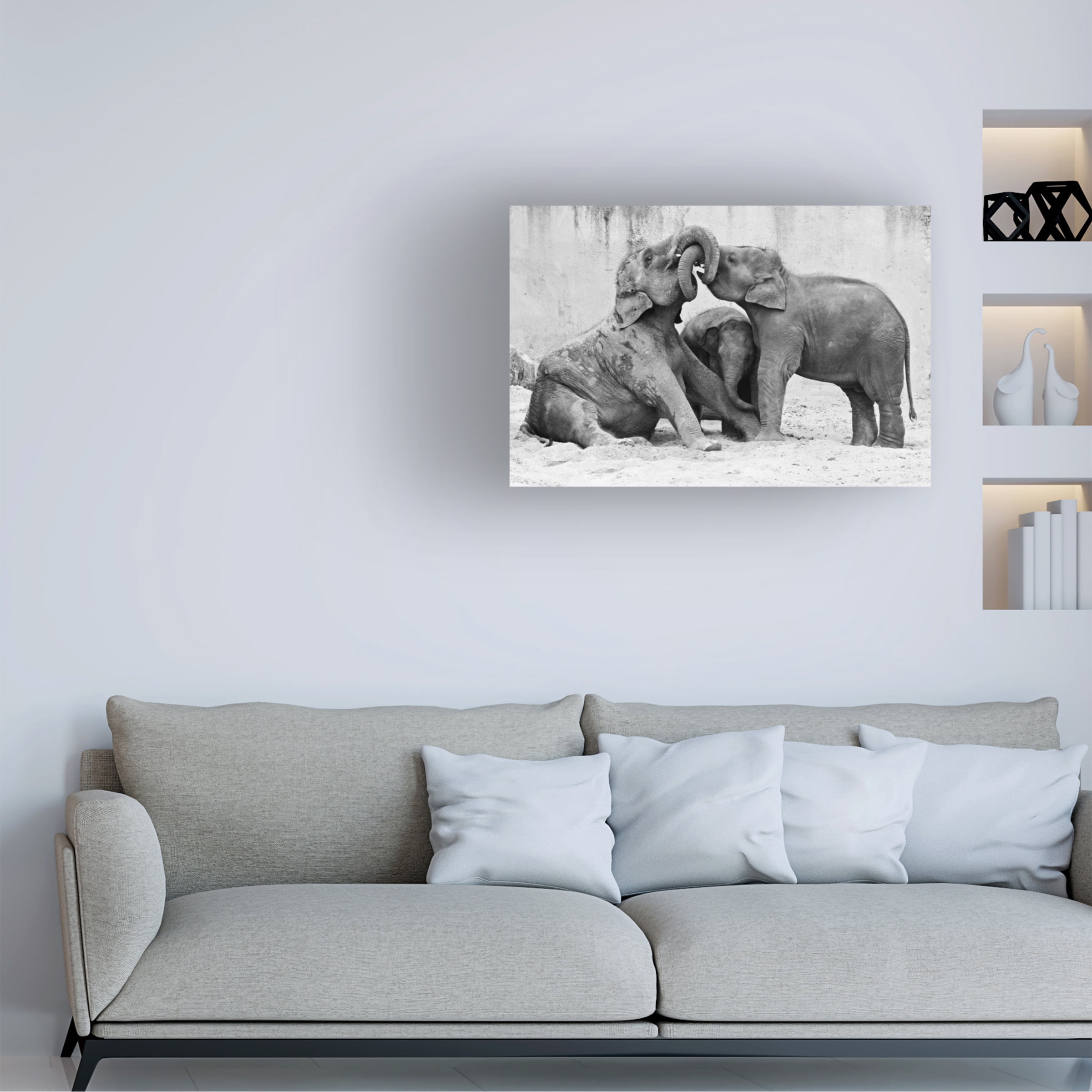 Antje Wenner Braun 'Ma�Nage A� Trois' Canvas Art