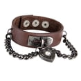 thumbnail image 3 of Exquisita Punk de material cuero , Brazalete Gótico, Brazalete, , Accesorio de Joyería, Ligero, Antialérgico, para , Discoteca, Cospl café, 3 of 8