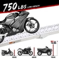 thumbnail image 4 of Garvee Aluminum Foldable Ramp, 750 lbs Capacity, 89" x 11" ,1 Pack Durable Non-slip Portable Truck Ramps for Motorcycles, Tractors, ATVs, Trucks, Lawn Mowers, 4 of 8