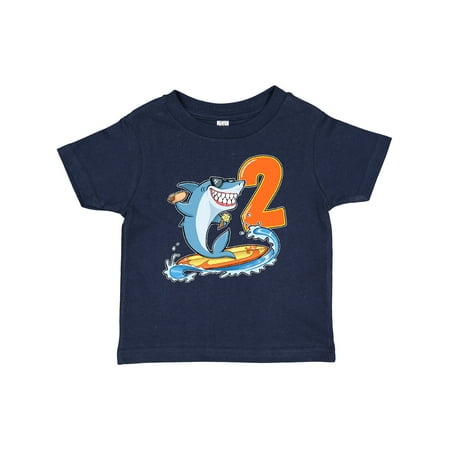 

Inktastic Second Birthday Surfing Shark with Hot Dog and Ice Cream Gift Baby Boy or Baby Girl T-Shirt