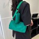 thumbnail image 4 of Nueva bolsa de lona de gran capacidad con forma de almohada, bolsa para tostadas de ocio, pequeña y sencilla, bolso de hombro de moda occidental, verde, 4 of 5