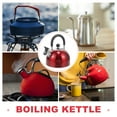 thumbnail image 3 of Stainless Steel Whistling Tea Kettle with Handle, Water Kettle for Home, Dorm, Kitchen, and Camping Use, 3 of 6