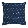 thumbnail image 1 of Indigo Throw Pillow Cushion Cover, Cartoon Like Water Rain Drops on Dark Blue Backdrop, Decorative Square Accent Pillow Case, 20 X 20 Inches, White Navy Blue Light Blue and Turquoise, by Ambesonne, 1 of 2