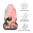 thumbnail image 4 of Rateoe Colorful Cat With Flowers Print Car Seat Cover,Elastic Car Seat Protector,Washable Durable Automotive Seat Cover Car Interior Accessories, 4 of 5