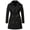 Black, variant on Plus Size Trench Coat Waterproof Women Long with Hooded Belted Double Breasted Black 4X