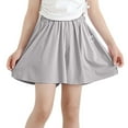 thumbnail image 4 of RUTAYY Teen Girls Short Skirt Casual A Line Skirt With Elastic Waist Sports Tennis Fall Comfortable Stretchable Fashion Skirt, Grey, 13-14 Years, 4 of 4