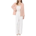 thumbnail image 2 of INSPIRE CHIC Elegant Women's Spring Blazer with Brooch for Business Work Suit 2026 S Pink, 2 of 5