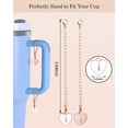 thumbnail image 4 of GHSDFBB Accessoires de Charme pour Tasse Stanley, 2 Pcs Nom ID Lettre Poignée Charme pour Stanley/Simple Gobelet Moderne, Forme de Cœur Initiales Identification Charmes, 4 of 7