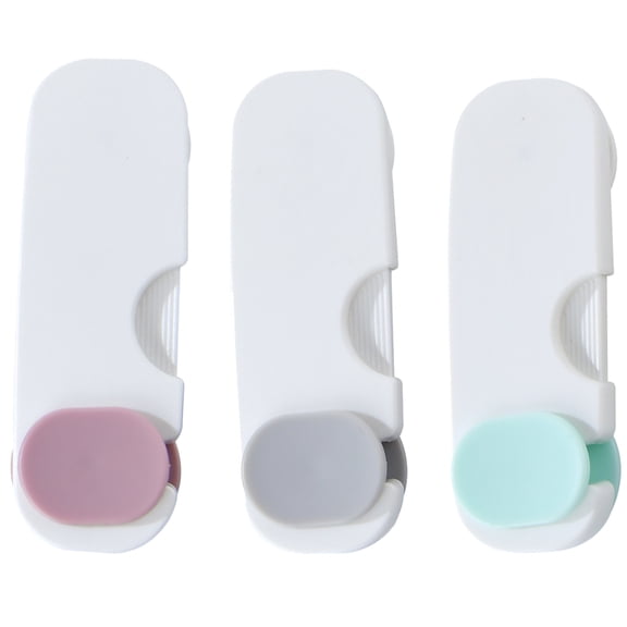 ELAYARD Set of 3 Anti-Pinch Drawer with Adhesive and Smooth Finish in Assorted Colors