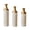 C1 Gold White Fan, variant on YIQMI Brown Gray Stripe Floor Vase Set 3-Piece Farmhouse PVC Tall Vases for Wedding, Birthday, Anniversary, Housewarming Gift