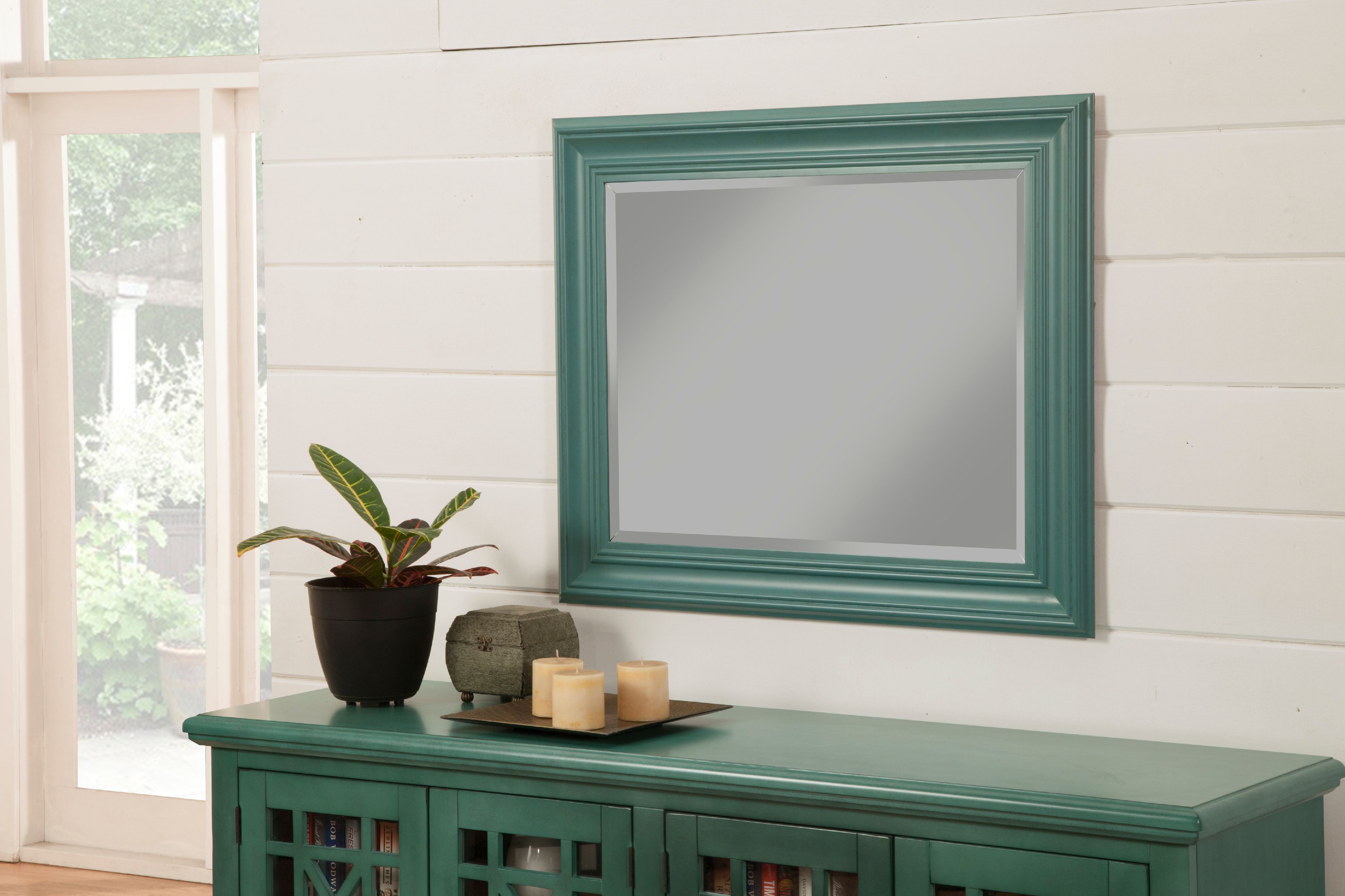 Elegant Teal Wall Mirror