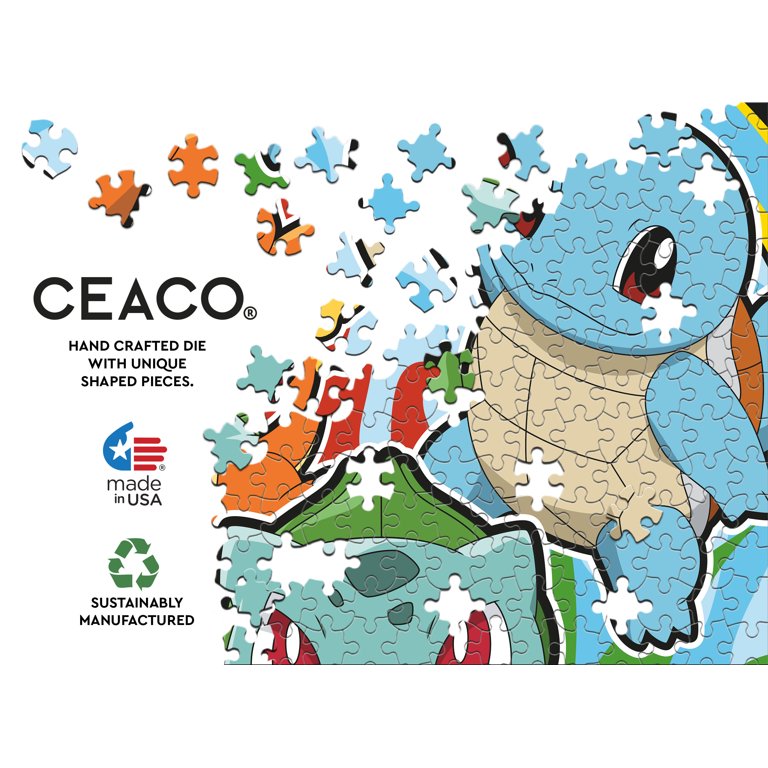 Ceaco Kanto Badge Pokemon 500 Piece Interlocking Jigsaw Puzzle