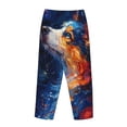 thumbnail image 3 of Lsque Galactic Dog Swirls Art Print Women's Pajama Pants, Lounge Pant - Comfortable Home Wear,Elastic Waistband, Stylish Design-Small, 3 of 8