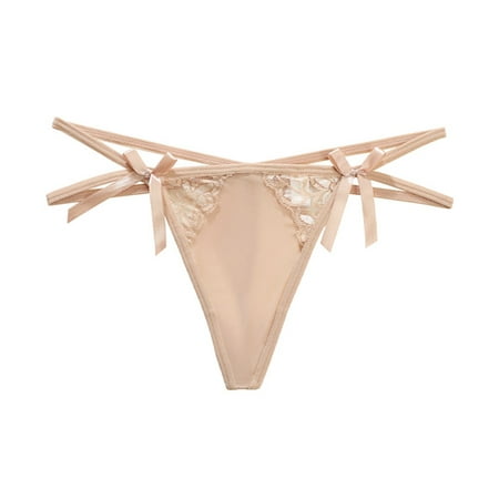 

Underwear Women High Waisted Fashion Hot Ribbon Transparent Mesh Thong Perspective Temptation Underwear