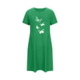 thumbnail image 4 of Sakmal Womens Moomoo Nightgowns Green Casual Short Mumu Dress Butterfly Print Short Sleeve Nightgowns for Women, 4 of 6