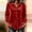 Red, variant on IUYRTFE Women's Velour Button Down Shirt Long Sleeve Collared Blouse Solid Color Casual Top