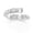14K White Gold Plated 925 Sterling Silver, variant on 2 Carat Emerald Cut Moissanite Open Wedding Bands Ring for Women in 14K White Gold Plated 925 Sterling Silver Crossover Wrap Bypass Anniversary Ring D Color VVS1 Clarity Jewelry Gift for Her 5