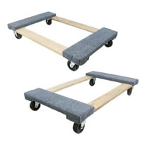 KioJJpTool 18” x 30” Furniture Moving Dolly – 2 Pack – 1,000lbs Each Dolly – Solid Wood – Heavy Duty Caster Wheels – Pre Assembled Dolly