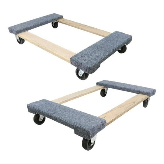KioJJpTool 18” x 30” Furniture Moving Dolly – 2 Pack – 1,000lbs Each Dolly – Solid Wood – Heavy Duty Caster Wheels – Pre Assembled Dolly