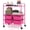 Hot Pink, variant on COSTWAY 4-Drawer Storage Cart, Mobile Storage Organizer w/Steel Frame & 360° Wheels, 4-Drawer Utility Cart for Living Room, Kitchen, Bathroom & Office, Green & Blue