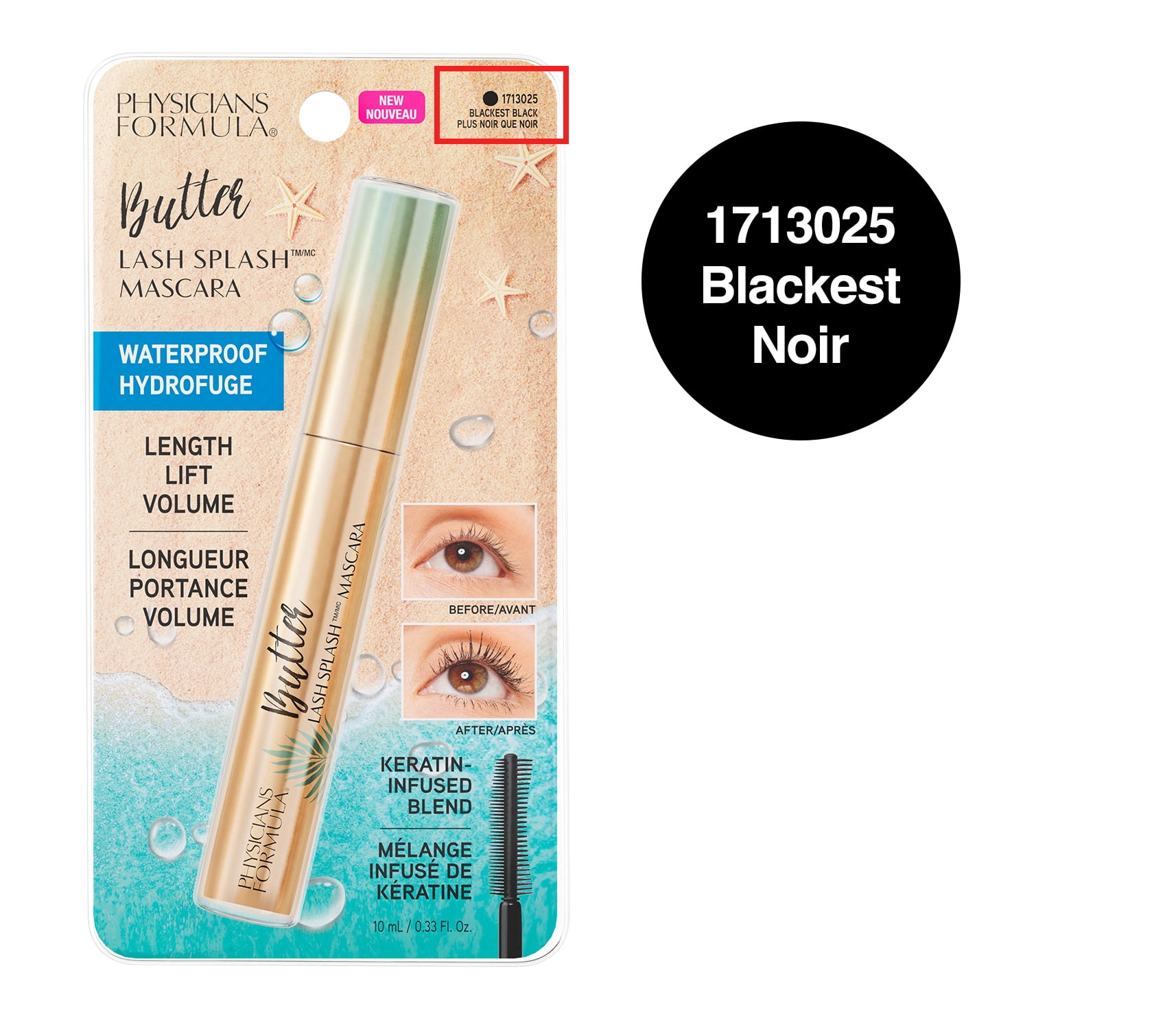 Physicians Formula Butter Lash Splash Mascara Blackest Black - 1 Piece