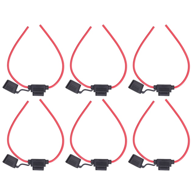 10Set Inline Fuse Holder Melting Resistance Easy Wiring Waterproof Fuse Holder with Fuse for Long Term Use and Using in Different Equipments