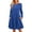 Blue, variant on T-Shirt Dresses for Women with Pockets Casual Crew Neck Short Dress Black XL