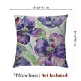 thumbnail image 4 of Tulips Flowers Purple Satin Pillowcase for Hair and Skin Silk Pillowcase Pillow Case with Envelope Closure Throw Pillow Cover for Sofa Bedroom Couch Home Car Decor - Standard,, 4 of 7