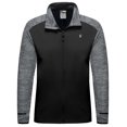 thumbnail image 4 of Little Donkey Andy Men's Quick Dry Thermal Lightweight Running Jacket Full Zip Hybrid Warm Thumbholes Golf Track Jacket Black Heather S, 4 of 7