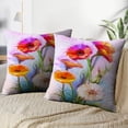 thumbnail image 3 of LALILO Throw Pillow Covers Oil Spring Flowers Still Life Yellow Cushion Cover 18" x 18", 4083 Pack, 3 of 6