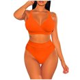 thumbnail image 2 of Bikini cómodo para mujer, conjunto sólido, traje de baño de dos piezas con sujetador relleno, traje de baño, ropa de playa OAVQHLG3B Store  lin121212, 2 of 4