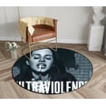 thumbnail image 1 of DEYOU Lana Del Rey Flag Round Area Rugs Diameter 4 x 4ft Floor Carpet Mat for Living Dinning Room Bedroom Kitchen Hallway Office Decor, 1 of 5