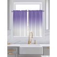 thumbnail image 2 of Kitchen Curtains 54 Inches length, Purple White Ombre Window Treatment Curtain Drapes, Purple Gradient Color Modern Abstract Art Thermal Insulated Drapes for Basement Hotel RV, 42"x54", 2 Panels, 2 of 7