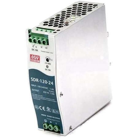DIN Rail PS 120W 24V 5A SDR-120-24 Meanwell AC-DC SMPS SDR-120 SeriesSwitching Power Supply$$Other