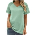 thumbnail image 3 of Scyoekwg Women Basic Tops Trendy Ladies Blouses Dressy Casual Going Out Tops Short Sleeve Loose Womens Summer Fashion Cute T Shirts, 3 of 5