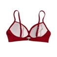 thumbnail image 4 of TOWED22 Swimsuit Top Women Twist Bikini Top Strapless Swimsuit Top Only(Wine,S), 4 of 5