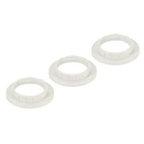 Uxcell E14 Light Socket Rings Lamp Shade Holder Adapter Ring for Light Fixtures White 3 Pack