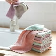 thumbnail image 3 of Windfall 5PCS Kitchen Dishcloths Does Not Shed Fluff No Odor Reusable Dish Towels Premium Dish cloths Super Absorbent Coral Fleece Cleaning Cloths Nonstick Oil Washable Fast Drying, 3 of 8