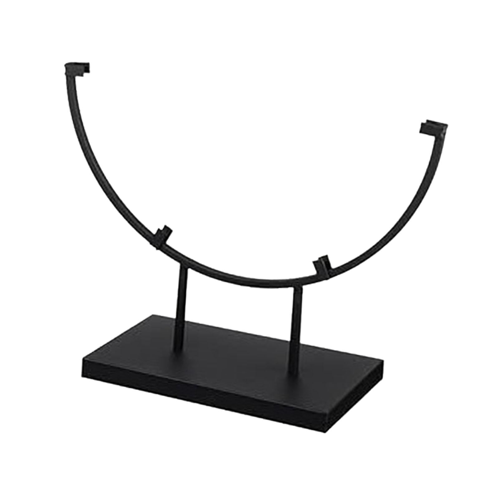 Baoblaze Classic Semicircle Metal Stand Decorative Glass Art Easel Table Panel Holder for 10 inch