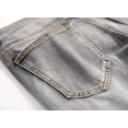 thumbnail image 6 of LZLER Mens Gray Denim Shorts Stretchy Ripped Jean Shorts for Men, 6 of 6