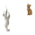 thumbnail image 1 of Escultura De Gato Con Plumas, Estatua De Resina Moderna, Colección De Arte, Artesanía, Figura Decorativa Para Chimenea, Oficina, Armario, Entrada, Estantería, Sala De Estar, Dormitorio., 1 of 8