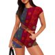 thumbnail image 5 of Camisetas de Mujer Casual Impreso Cuello Redondo de Manga Corta con Pantalones Cortos Elástico de la Cintura, Nylon para Diario Y Todas las Estaciones, 5 of 5