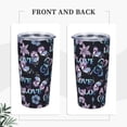 thumbnail image 3 of KLL Love Butterflies Stainless Steel Vacuum Insulated Coffee Cup 20 oz Lids and Straws,Insulated Travel Mug Water Cup with Leak-Proof Straw Lid & Flip Lid, 3 of 8
