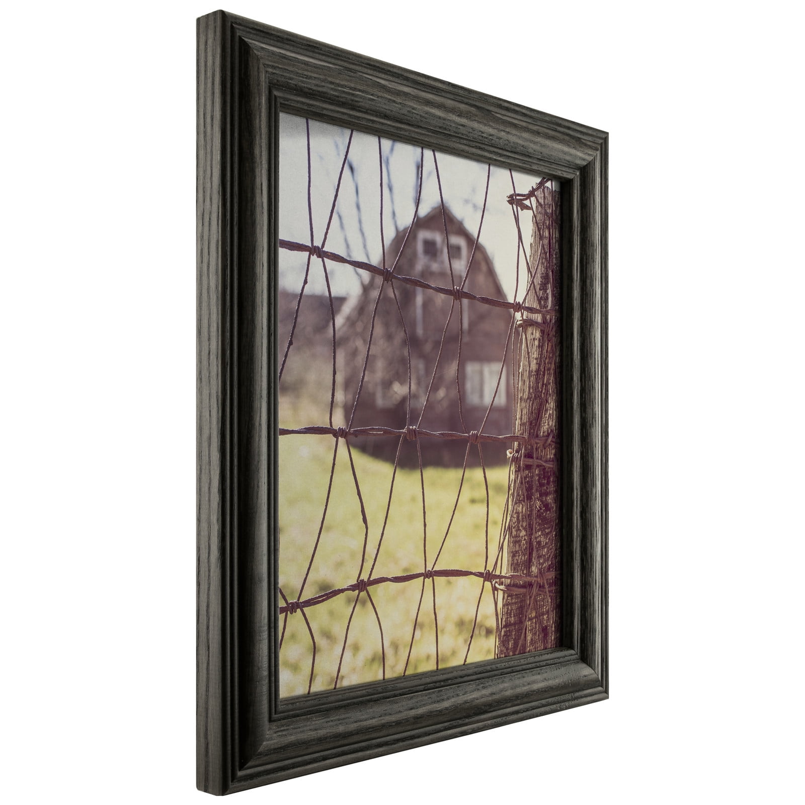 Craig Frames Wiltshire 440, 22x28 inch Black Picture Frame Matted for an 18x24 Photo