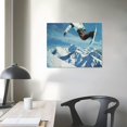 thumbnail image 4 of Orinice Snowboarding Mountains Sky Fine Art Aesthetic Poster & Print Wall Painting for Home Decor 20x16in, 4 of 6