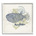 thumbnail image 4 of Stupell Industries Aquatic Sea Life Rustic Seashell Layered Fish Graphic Art White Framed Art Print Wall Art, Design by Victoria Barnes, 4 of 5