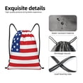thumbnail image 3 of Yiaed America Flags3 Print Drawstring Bags Drawstring Backpack Bulk String Back Pack Gym Sport Bag-Small, 3 of 5